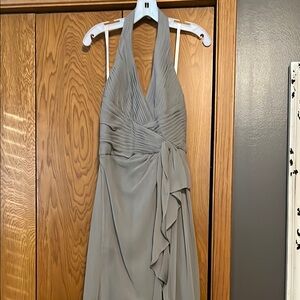 David’s Bridal size 6 Elegant Gray Halter Dress